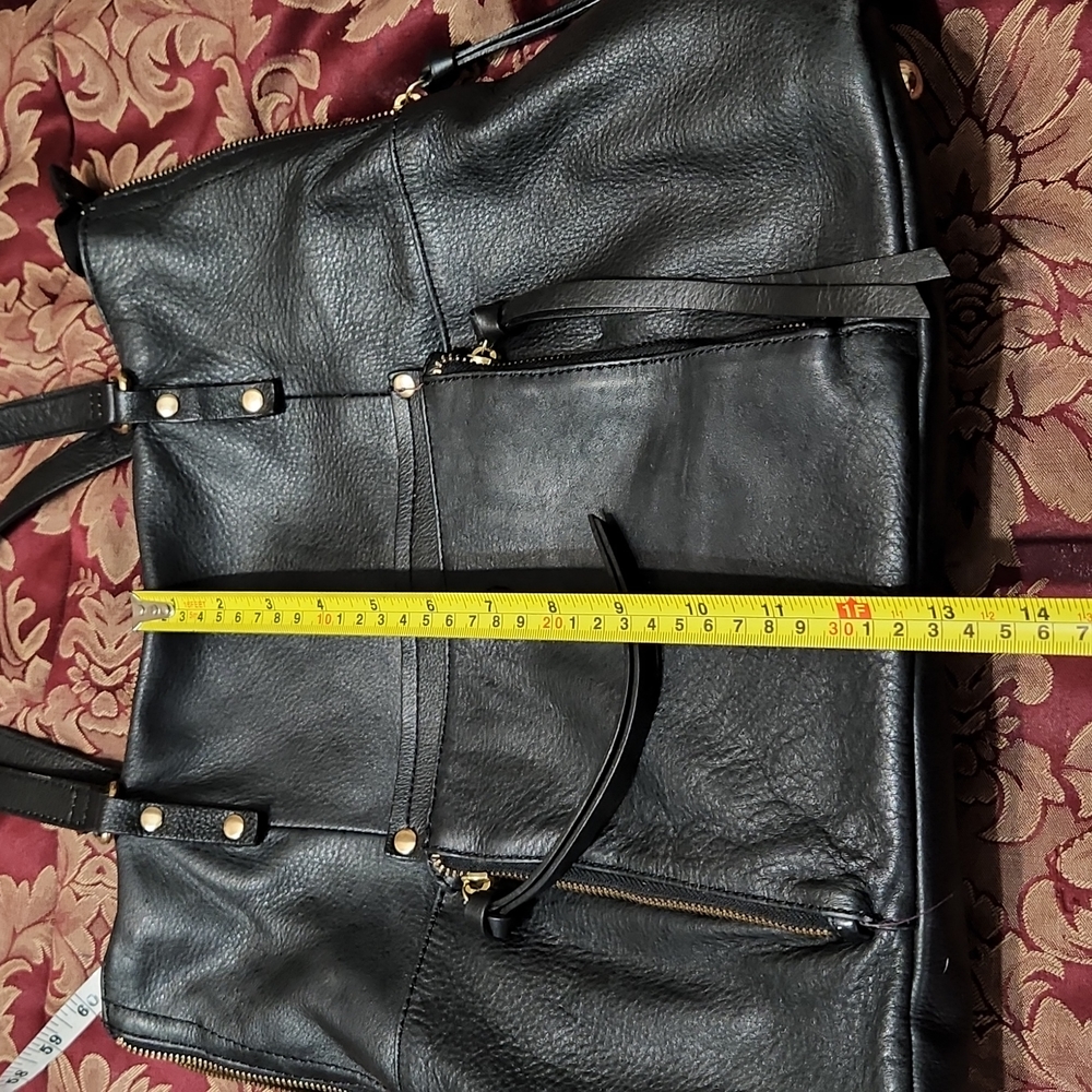 Kooba Everett Black Pebbled Leather Tote - Picture 14 of 16